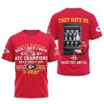 Chiefs Back 2 Back 2 Back Afc Champions 3 Peat Aop Shirt