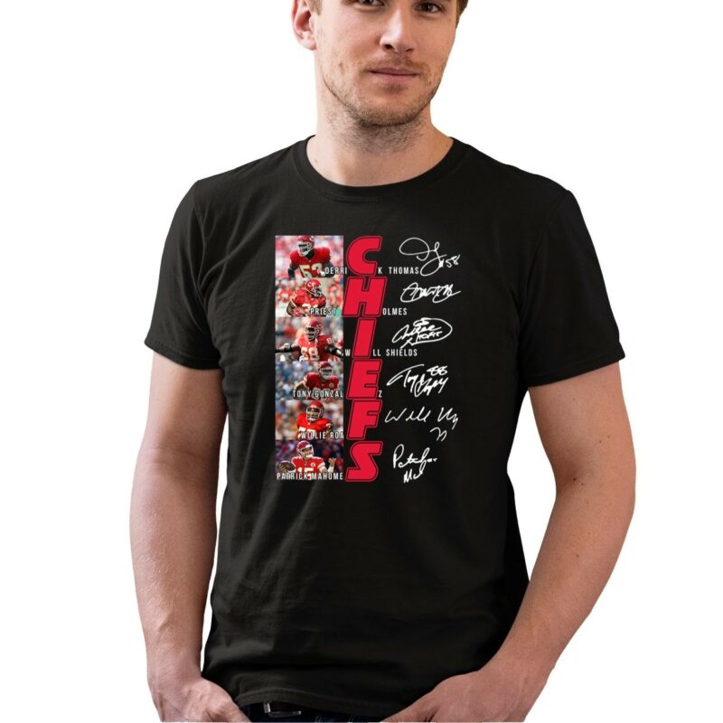 Chiefs Derrick Thomas Priest Holmes Will Shields Signature 0 T Shirt.jpg