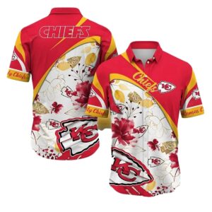 Chiefs Floral Fusion Bold Hibiscus Graphic Hawaiian Shirt – Unisex