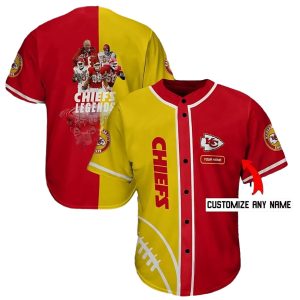 Personalized Chiefs Legends Split Pride Baseball Jersey