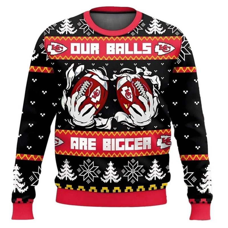 Chiefs Our Balls Are Bigger Ugly Christmas Sweater