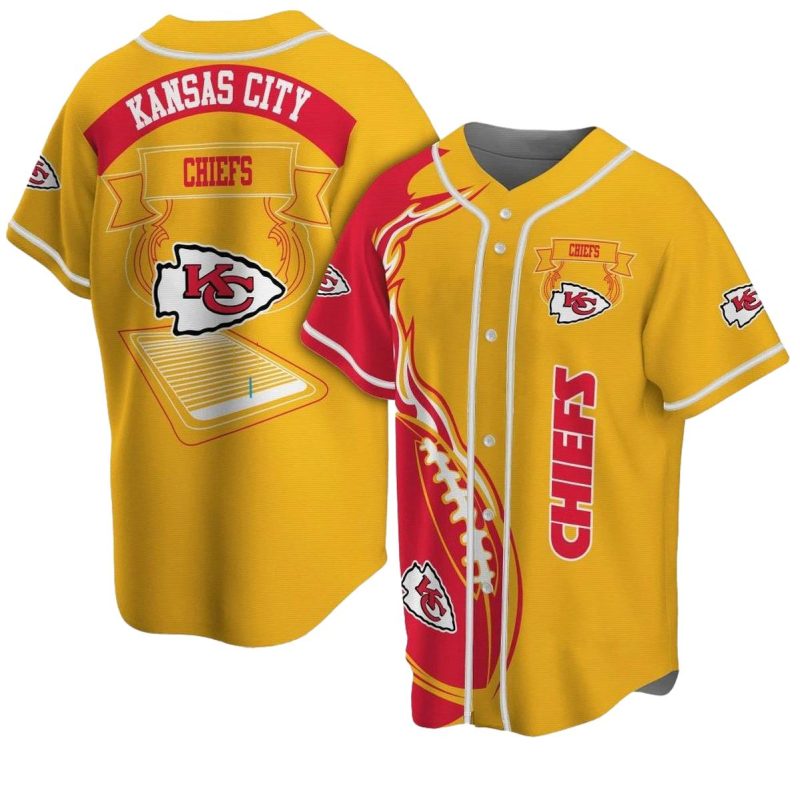 Chiefs Pride Classic Yellow Baseball Jersey