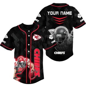 Personalized Chiefs Tribal Spirit Black Baseball Jersey