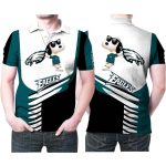 Cool Snoopy Leans On Philadelphia Eagles Logo AOP T-Shirt