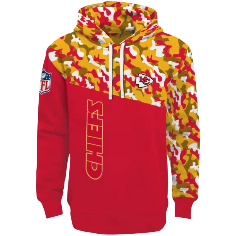 Custom Kansas City Chiefs Camo Pattern Red Hoodie Best Selling 1.Jpg