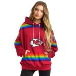 custom kansas city chiefs rainbow stripes red hoodie high quality.jpg