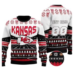 Personalized Kansas City Chiefs Rugby Stadium Ugly Sweater