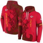 customized kansas city chiefs deer silhouette red hoodie fashion forward.jpg