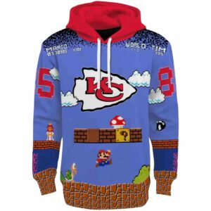 customized kansas city chiefs mario blue black hoodie best selling.jpg