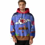 customized kansas city chiefs mario blue black hoodie latest model.jpg