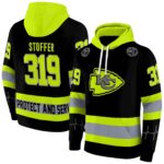 customized kansas city chiefs safety motif black neon green hoodie fashion forward.jpg