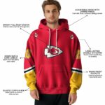 customized kansas city chiefs striped sleeves red hoodie latest model.jpg
