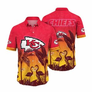 Kansas City Chiefs Flamingo Hibiscus Graphic Hawaiian Shirt – Unisex