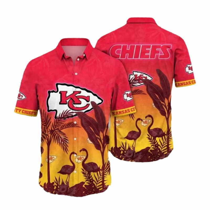 Flamingo And Hibiscus Kansas City Chiefs Hawaiian Shirt