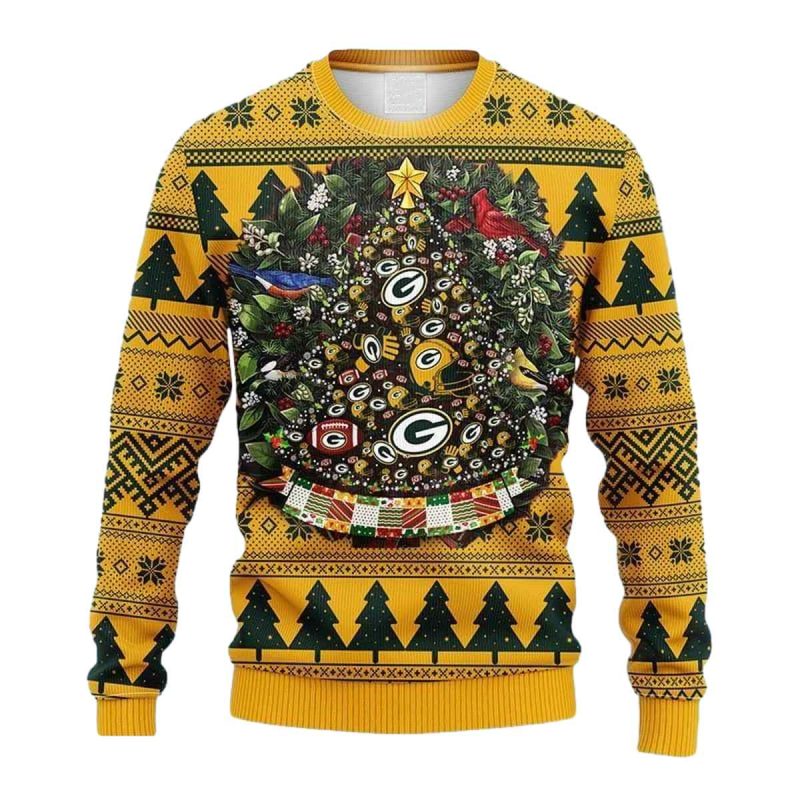 Green Bay Packers Tree Logo Ideas Ugly Christmas Sweater