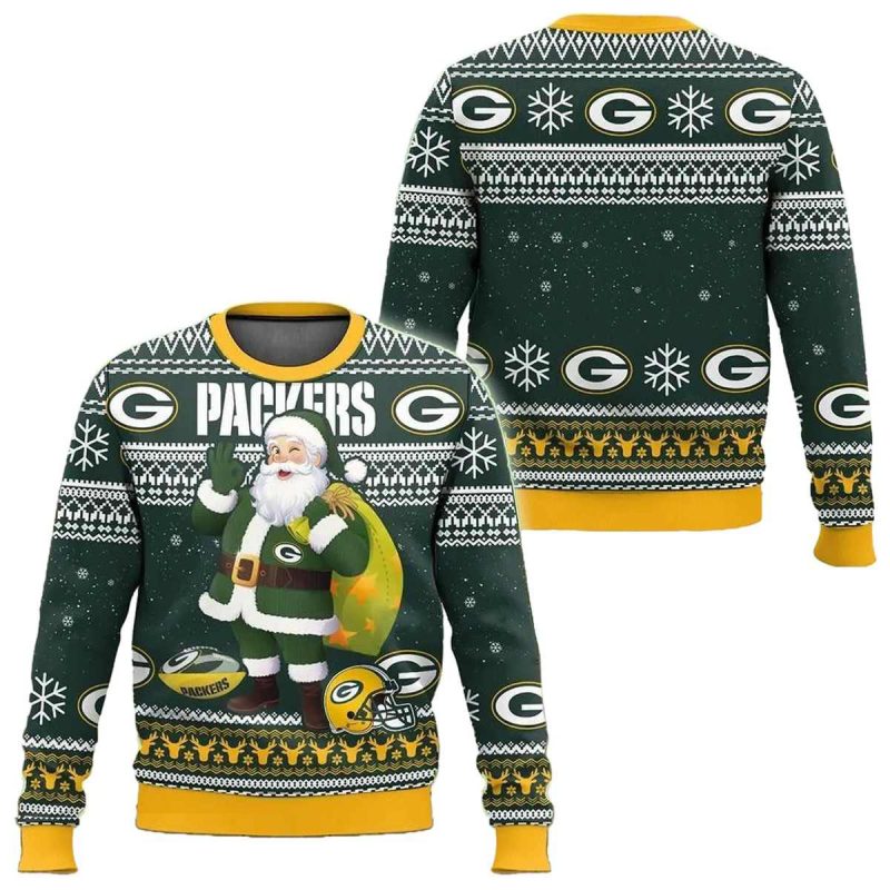 Green Bay Packers Ugly Christmas Sweater 2023 Gift Holidays For Men And Women