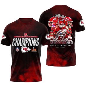 Kansas City Chiefs 2024 AFC Champions AOP Shirt