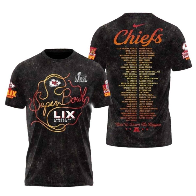 Kansas City Chiefs 2025 Super Bowl Lix Shirt