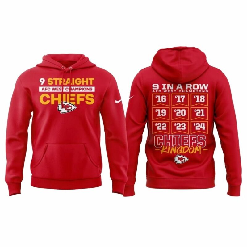 Kansas City Chiefs Afc West Champs Celebrate 9Th Time Hoodie.jpg