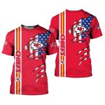 Kansas City Chiefs American Flag Red Aop Shirt