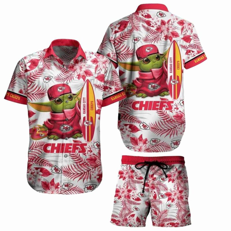 Kansas City Chiefs Baby Yoda Hawaiian Shirt