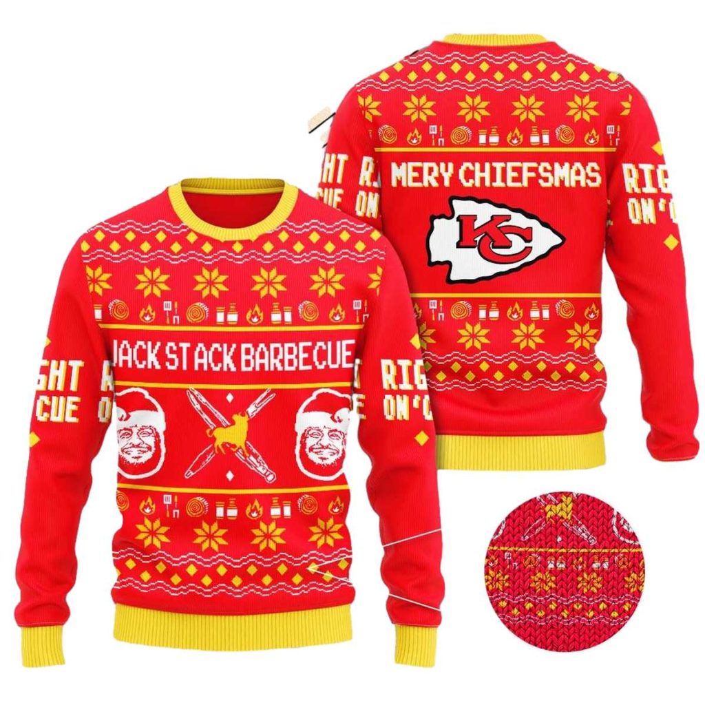 Kansas City Chiefs Bbq Blitz Ugly Christmas Sweater
