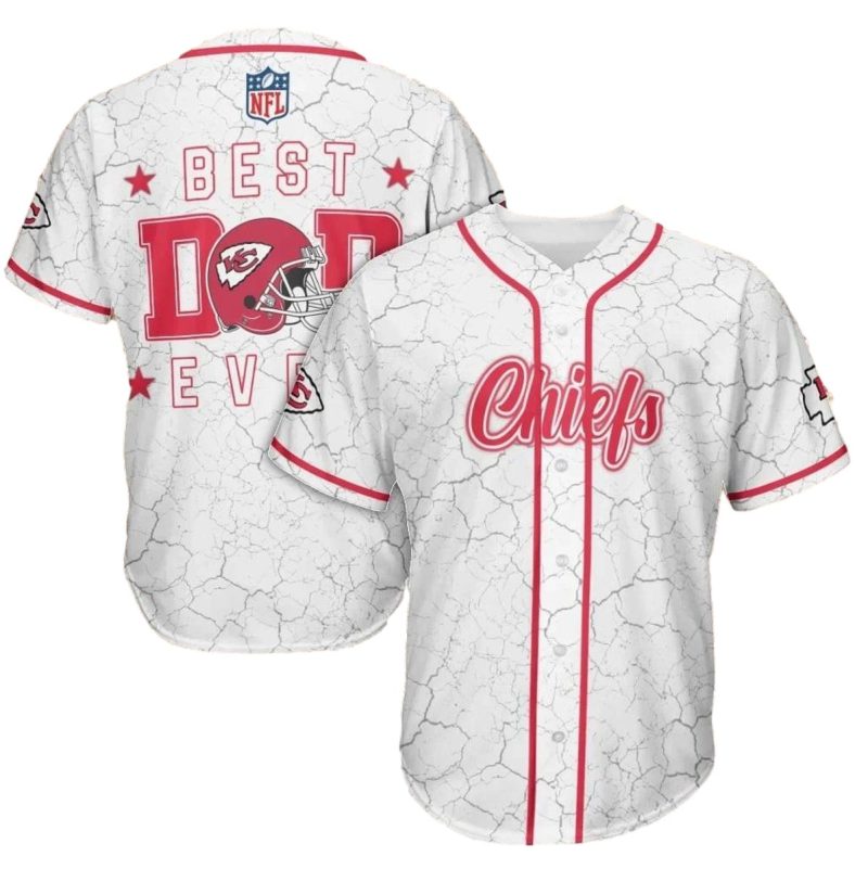 Kansas City Chiefs Best Dad Ever Baseball Jersey