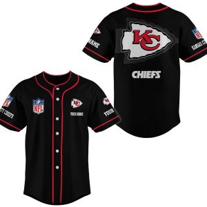 Personalized Kansas City Chiefs Black Baseball Jersey