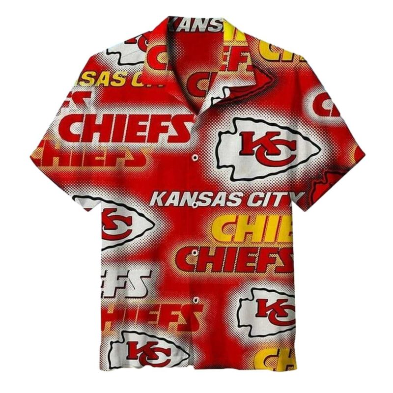 Kansas City Chiefs Bold Repeat Hawaiian Shirt