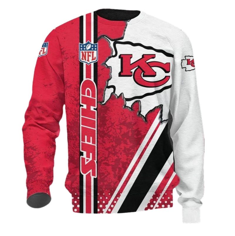 Kansas City Chiefs Bold Streak 3D Sweatshirt