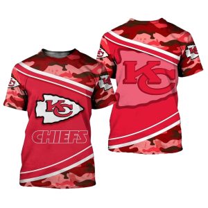 Kansas City Chiefs Camo Red AOP Shirt