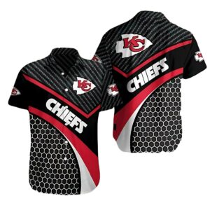 Kansas City Chiefs Graphic Printed Unisex Hawaiian Shirt – Carbon Fiber Design