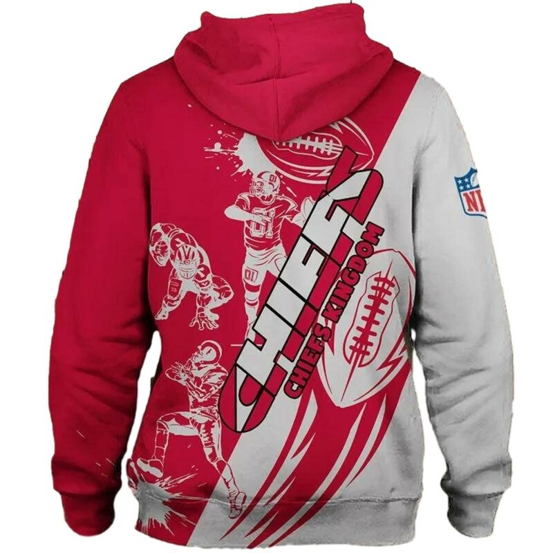 Kansas City Chiefs Cartoon Player Cute Red And White Hoodie Back.jpg