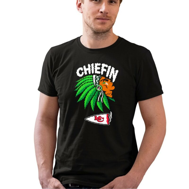 Kansas City Chiefs Chiefin Weed Smoking Indian 0 T Shirt.jpg