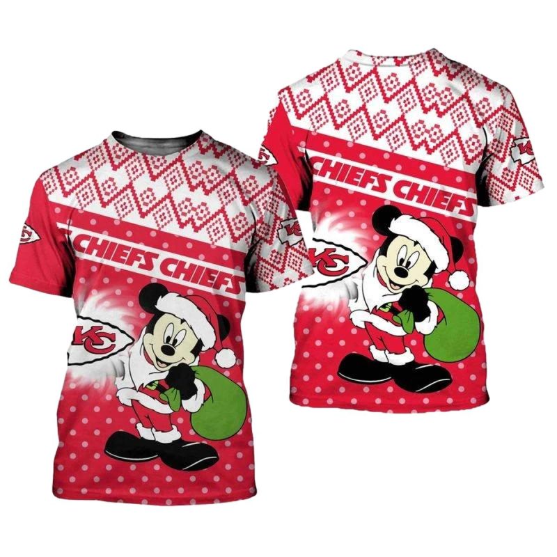 Kansas City Chiefs Christmas Mickey Limited Edition Unisex T Shirts Nla0294106 Zqgpz