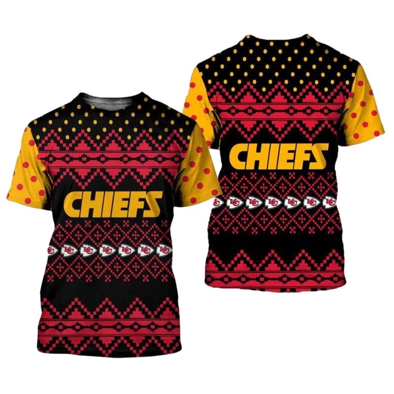 Kansas City Chiefs Christmas Pattern Limited Edition Unisex T Shirts Nla0399106 Jtuxm