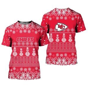 Kansas City Chiefs Christmas Pine Red AOP Shirt