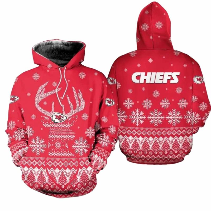 Kansas City Chiefs Christmas Reindeer Hoodie Zip Hoodie Fleece Zip Hoodie S 5Xl New055610 Drng2.Jpg