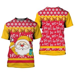 Kansas City Chiefs Christmas Santa Claus AOP Shirt