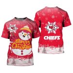 Kansas City Chiefs Christmas Snowman Red Aop Shirt