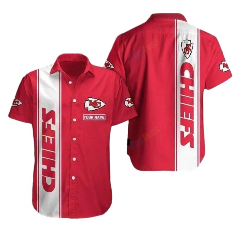 Kansas City Chiefs Classic Stripe Red White Hawaiian Shirt