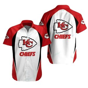 Kansas City Chiefs Graphic Printed Unisex White & Red Hawaiian Shirt