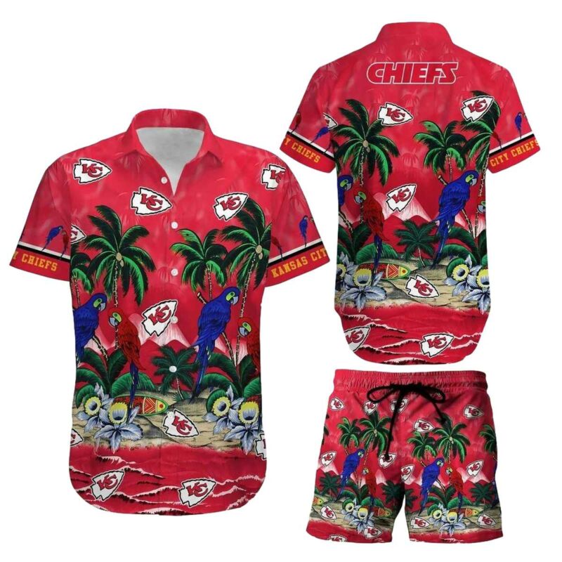 Kansas City Chiefs Coconut Tree All Over Print Hawaiian Shirt