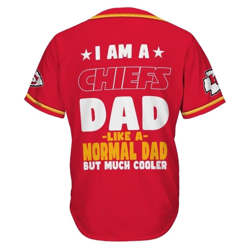 Kansas City Chiefs Cool Dad Pattern Baseball Jersey Back