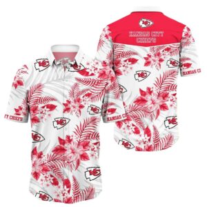 Kansas City Chiefs Crimson Blossom Graphic Hawaiian Shirt – Unisex Aloha Tee