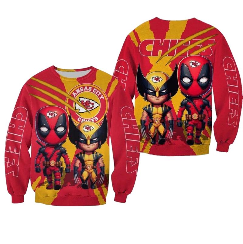 Kansas City Chiefs Deadpool Wolverines Friend Sweatshirt