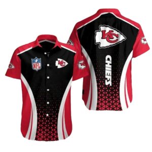 Kansas City Chiefs Red & Black Gradient Graphic Hawaiian Shirt – Unisex