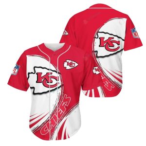 Kansas City Chiefs Dynamic Wave 3D Baseball Jersey