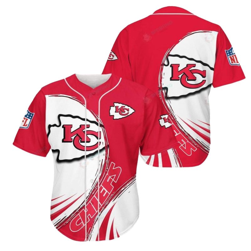 Kansas City Chiefs Dynamic Wave 3D Baseball Jersey