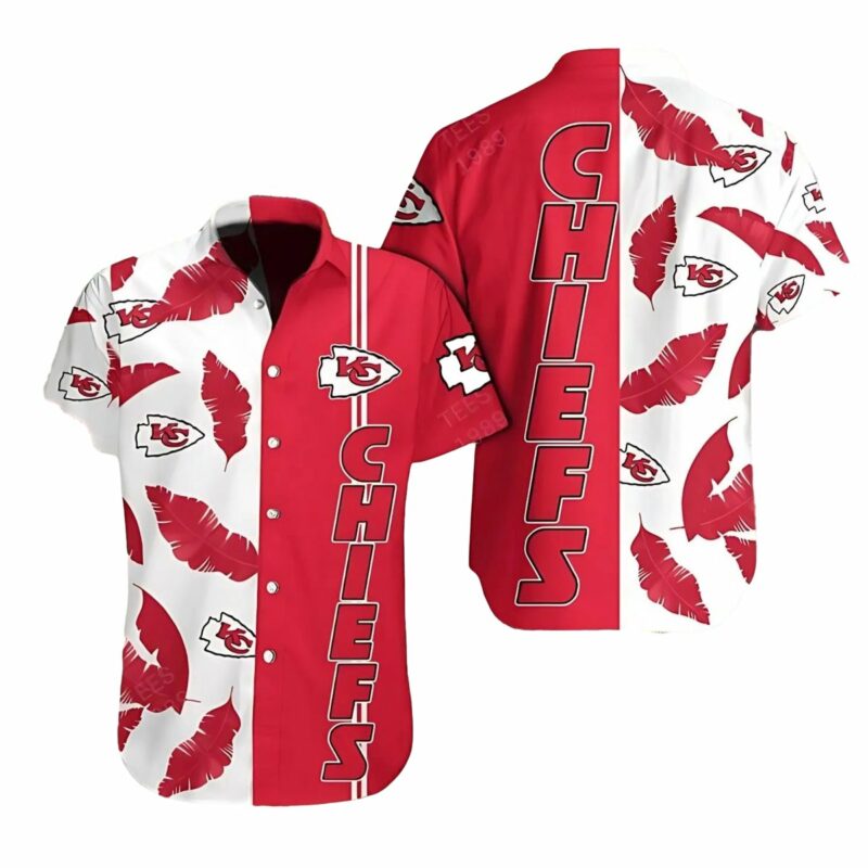 Kansas City Chiefs Feather Flair Hawaiian Shirt